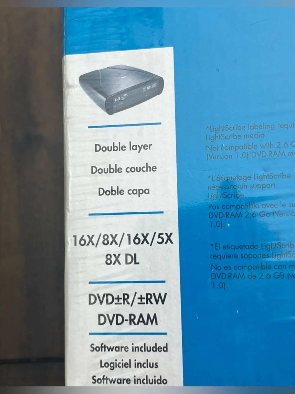 HP DVD840e External Super Multi DVD Writer LightScribe Double Layer NEW! Sealed!